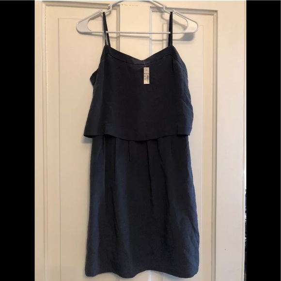 Madewell Dresses & Skirts - MADEWELL Blue Silk Overlay Cami Mini Dress Sz 2
